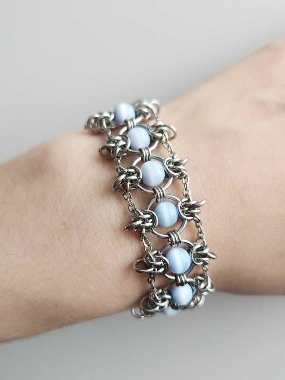 Vintage silver and blue bracelet